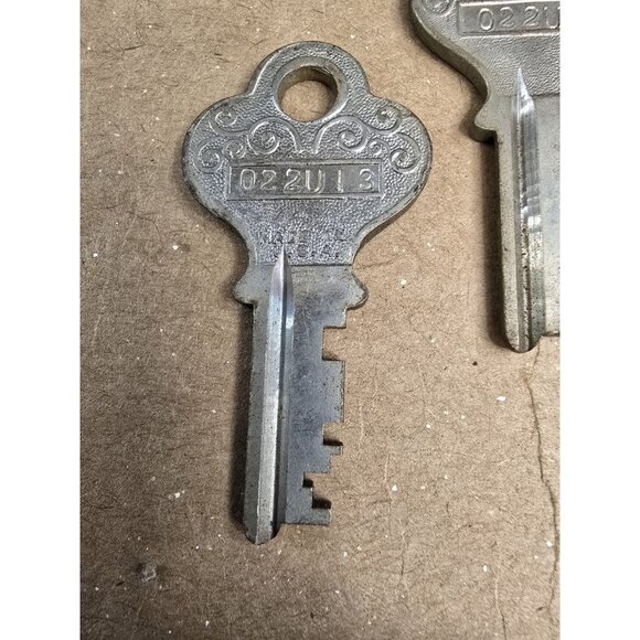 Keys Lot of 3 Vtg ILCO Independent Lock Co Ornate Fitchburg Mass USA Brass? #4 - Picture 6 of 7